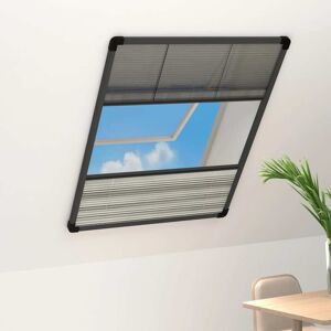 vidaXL Mosquitera plisada para ventanas contra el sol aluminio 60x80cm