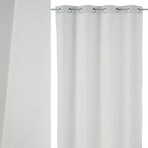 LOLAhome Cortina lisa blanca de tela de poliéster de 140x260 cm