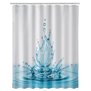 LOLAhome Cortina de baño gota azul de tela de 180x200 cm
