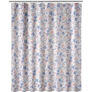 LOLAhome Cortina de baño de flores rosas de tela de 180x200 cm