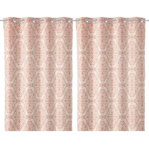 LOLAhome Set de 2 cortinas con brocado rosas de Jacquard de 140x260 cm