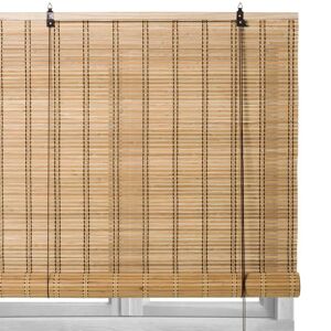 LOLAhome Estor enrollable beige de láminas de bambú de 90x180 cm