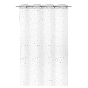 LOLAhome Cortina de estrellas confeccionada de tela blanca de 260x140 cm