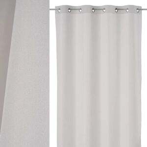 LOLAhome Cortina lisa gris claro de tela de poliéster de 140x260 cm