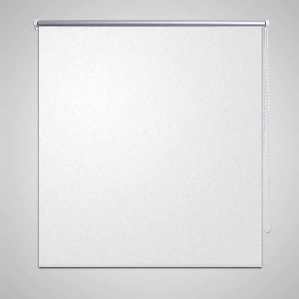 vidaXL Persiana estor opaca enrollable blanco 100x175 cm