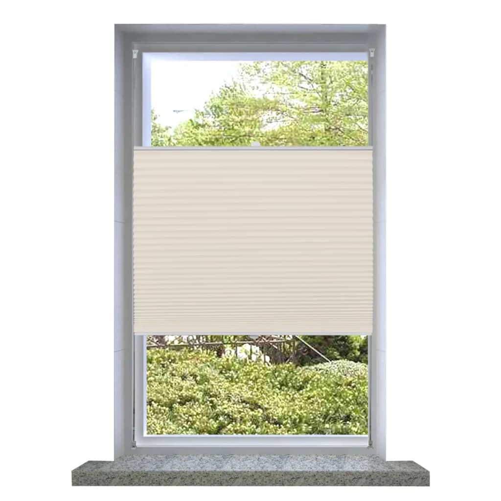 vidaXL Plisé Para Ventana Persiana 80X200cm Crema