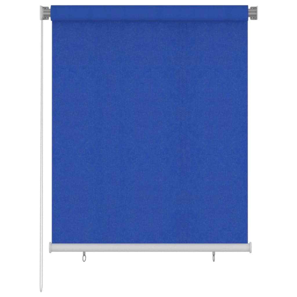 vidaXL Persiana enrollable de jardín HDPE azul 120x140 cm