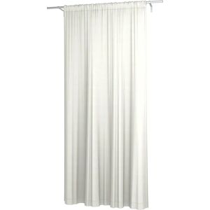 Double Width Curtain Panel with Tunnel/Creaseband, Customized, Unbleached, Linen - Bemz