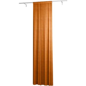 Single Width Curtain Panel with Tunnel/Creaseband, 250 cm, Cognac, Velvet - Bemz