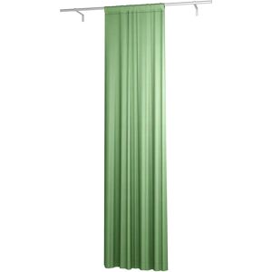 Single Width Curtain Panel with Tunnel/Creaseband, 300 cm, Apple Green, Linen - Bemz