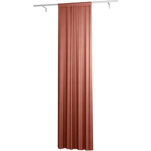 Single Width Curtain Panel with Tunnel/Creaseband, 300 cm, Terracotta, Linen - Bemz