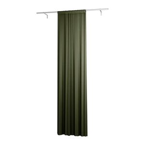 Single Width Curtain Panel with Tunnel/Creaseband, 300 cm, Moss, Velvet - Bemz