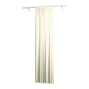 Single Width Curtain Panel with Tunnel/Creaseband, Customized, White, Linen - Bemz