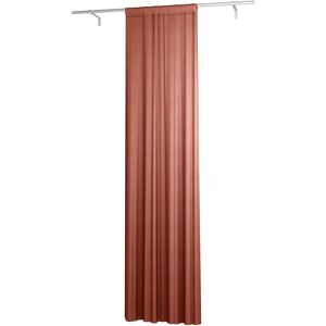 Single Width Curtain Panel with Tunnel/Creaseband, Customized, Terracotta, Linen - Bemz