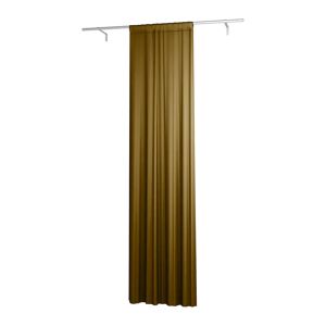 Single Width Curtain Panel with Tunnel/Creaseband, Customized, Turmeric, Velvet - Bemz