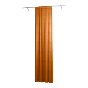 Single Width Curtain Panel with Tunnel/Creaseband, Customized, Cognac, Velvet - Bemz