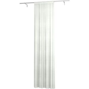 Single Width Curtain Panel with Tunnel/Creaseband, Customized, Optic White, Linen - Bemz