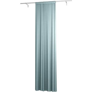 Single Width Curtain Panel with Tunnel/Creaseband, Lined, 300 cm, Dusty Blue, Linen - Bemz