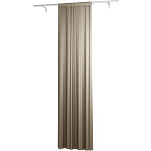 Single Width Curtain Panel with Tunnel/Creaseband, Lined, 300 cm, Taupe, Velvet - Bemz