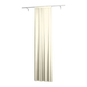 Single Width Curtain Panel with Tunnel/Creaseband, Lined, Customized, White, Linen - Bemz