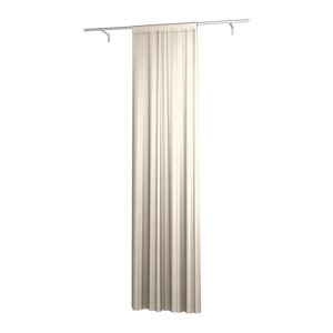 Single Width Curtain Panel with Tunnel/Creaseband, Lined, Customized, Parchment, Linen - Bemz