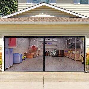 Moustiquaire De Porte De Garage À Montage Facile, Filet De Passage, Rideau Pour Enfants, Mains Libres, Porte Avec Aimants - Publicité