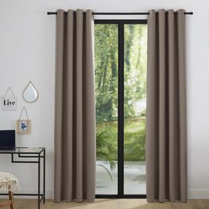 UNIVERS DECOR Lot de 2 rideaux occultant taupe foncé 140 x 260 cm - 2255 - Publicité