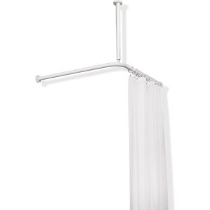 Hewi Serie 801 Tringle de rideau avec raccord plafonnier et rideau de douche, 801.34.1462 98,