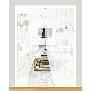 LEDLUX Fenêtre de porte rideau en moustiquaire magnétique (90X210cm, Blanc) - Publicité