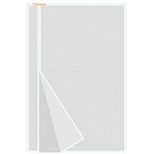 Risareyi Moustiquaire Porte Fenetre Ouverture Latérale Magnetique Aimantée 165x210cm, Rideau Moustiquaire en Fibre de Verre Blanc Anti-Moustiques,Fermeture Automatique Moustiquaire Balcon sans percage - Publicité