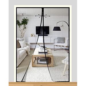 LEDLUX Fenêtre de porte rideau en moustiquaire magnétique (140X280cm, Noir) - Publicité