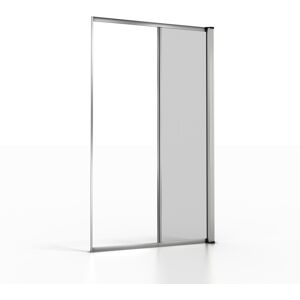 Moustiquaire enroulable Pour Porte et porte-fenetre a ressort horizontale avec caisson a rouleau NoFlyStore SILVER.03