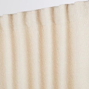 Maisons du Monde Rideau a pattes en coton tisse jacquard blanc a l'unite 140x300