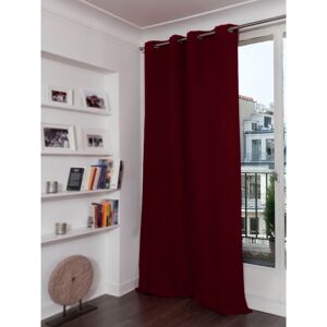 Rideau phonique thermique occultant rouge grenat 140x260