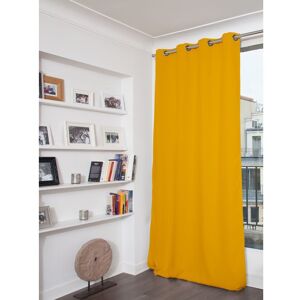 Rideau phonique thermique occultant jaune maïs 140x260