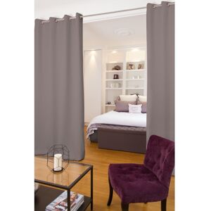 Moondream Rideau séparateur pièce phonique thermique occultant gris 140 x 250 Gris 250x1x140cm