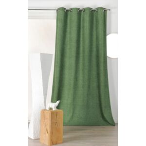 Linder Rideau obscurcissant aspect laine chinée polyester vert 250 x 140