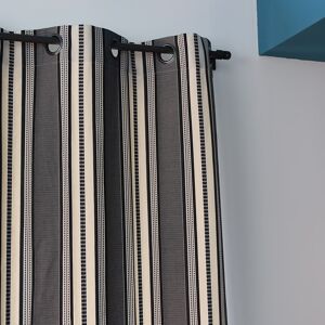 Maison Jean-Vier Rideau coton Noir 150x250 cm