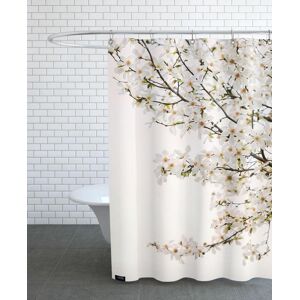 Juniqe Rideau de douche en polyester en blanc & blanc ivoire 150x200