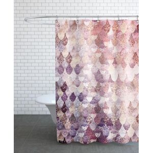 Juniqe Rideau de douche en polyester en gris & violet 150x200