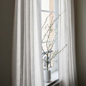 Madura Rideau a oeillets Blanc en Lin (Uni Moderne) - 138x350 cm
