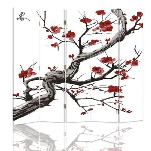 Legendarte Paravent - Cloison Cherry Blossom cm 180x170 (5 volets) Rouge 180x170x2cm