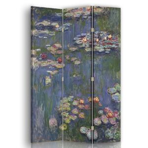 Legendarte Paravent cloison Nympheas - Claude Monet 110x150cm (3 volets)