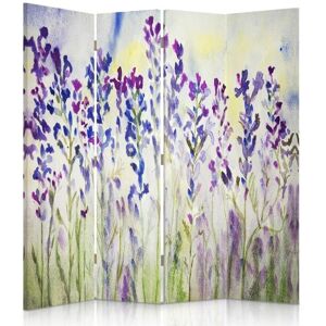 Legendarte Paravent cloison Lavender Watercolour 145x180cm (4 volets)