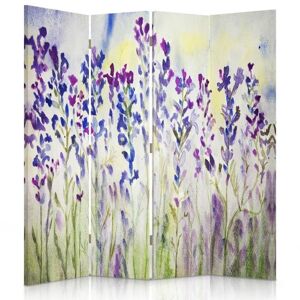 Legendarte Paravent cloison Lavender Watercolour 145x180cm (4 volets)