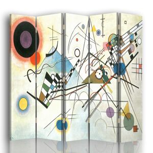 Legendarte Paravent Composition VIII - Wassily Kandinsky cm 180x170 (5 volets) Multicolore 180x170x2cm