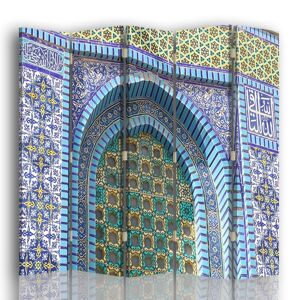 Legendarte Paravent - Cloison Jérusalem - Mont Du Temple cm 180x170 (5 volets) Bleu 180x170x2cm