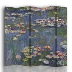 Legendarte Paravent - Cloison Nympheas - Claude Monet cm 180x170 (5 volets)