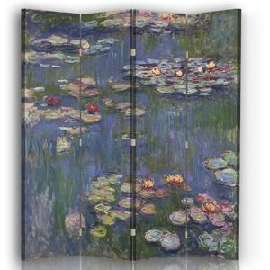 Legendarte Paravent cloison Nymphéas - Claude Monet 145x180cm (4 volets) Bleu 145x170x2cm