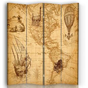 Legendarte Paravent cloison Voyages Américains 145x180cm (4 volets)